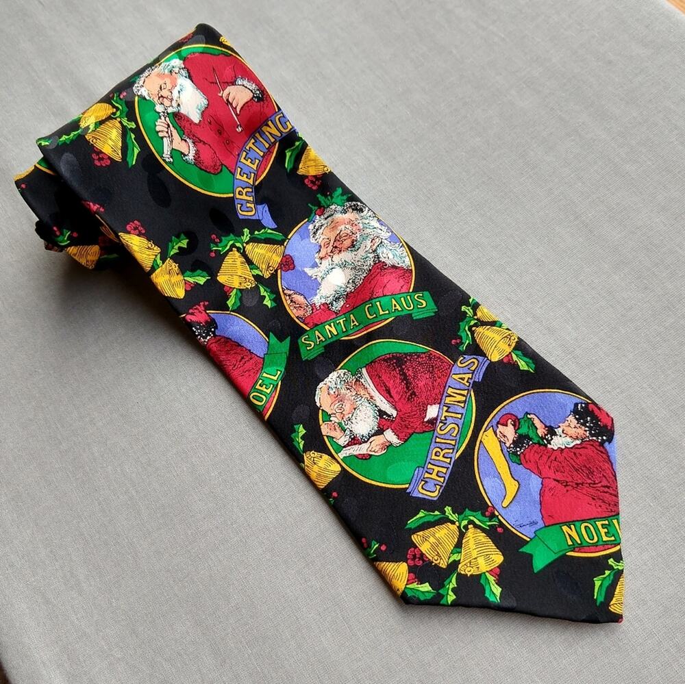 Santa Claus Christmas Men's Neck Tie Noel Winter Holiday Old Saint Nick Nicholas